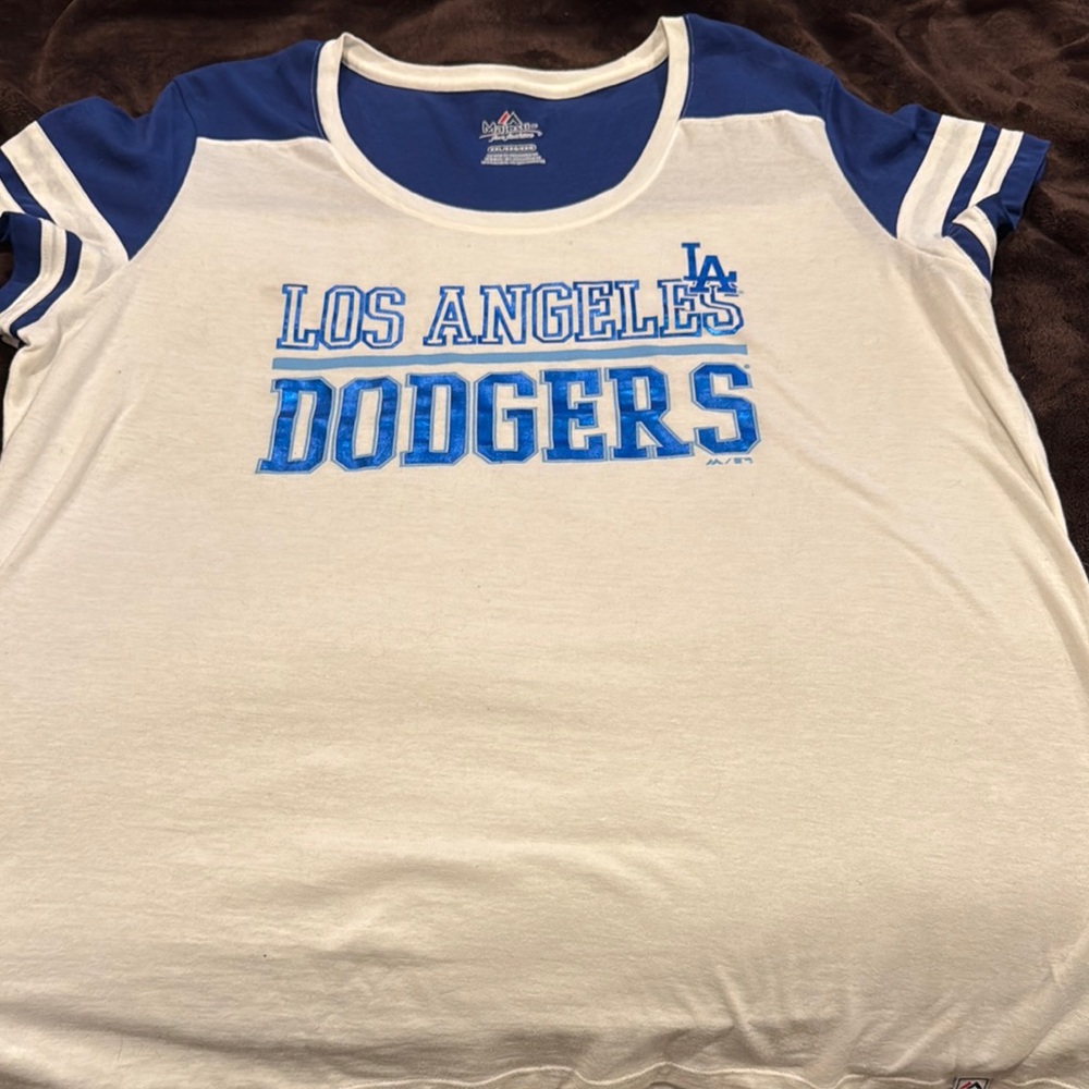 Los Angeles Dodgers Women’s  Shirt - Blue and White